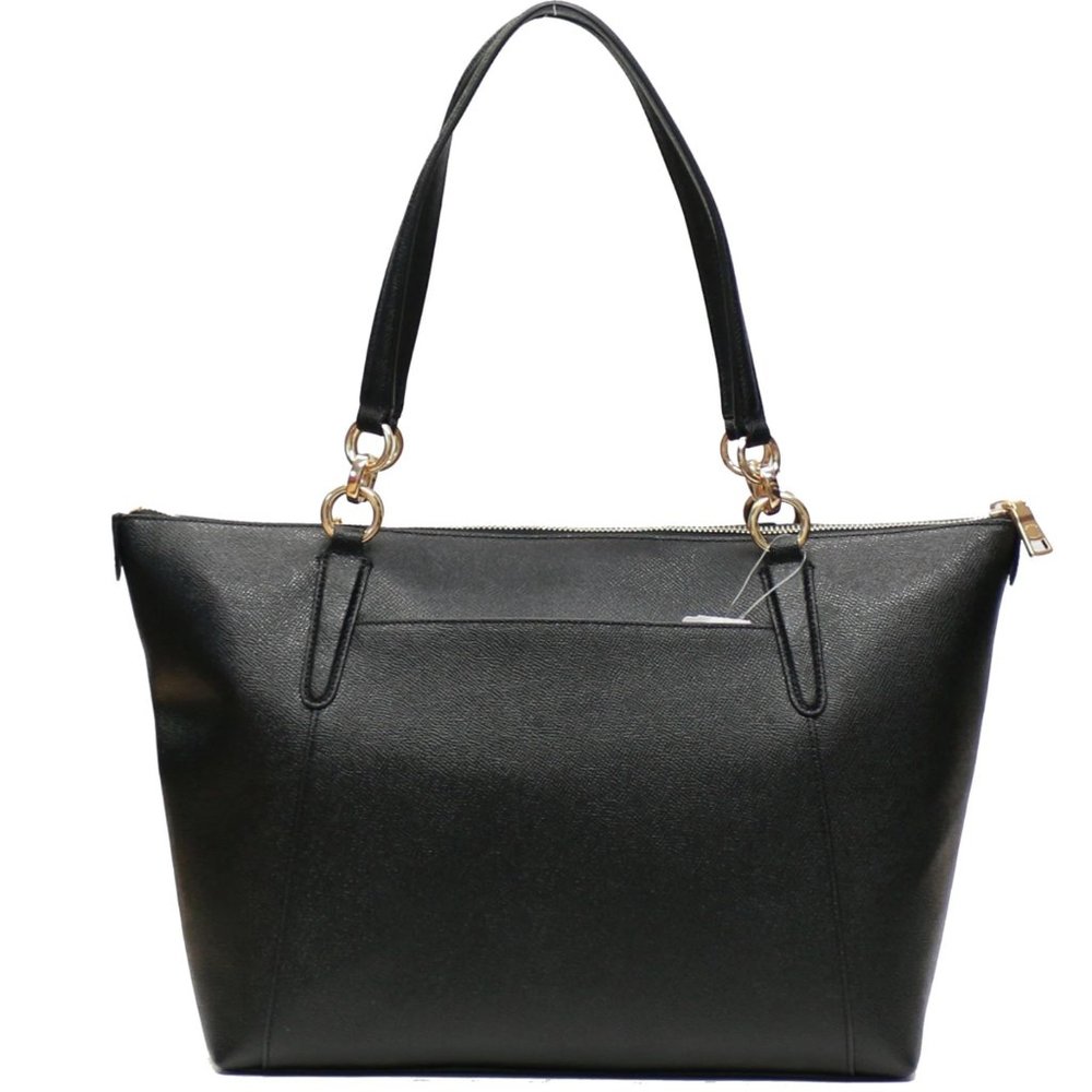 NEW Coach classy leather tote shoulder bag black - Picture 3 of 8